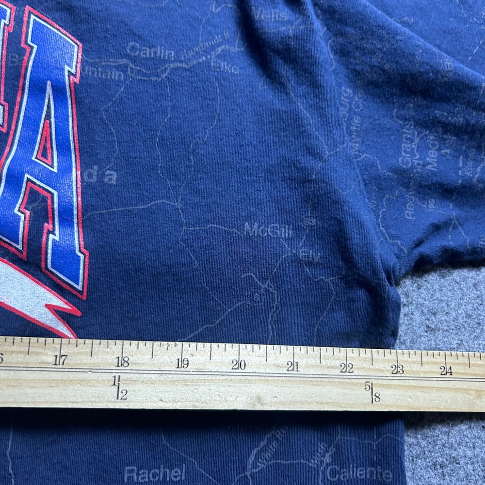 State of Mine California Map Graphic T-Shirt Navy Blue Vintage 90s Size L - Picture 5 of 5